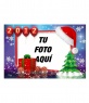 Postal navideña que celebra la llegada del 2011 con globos rojos pintados de dorado