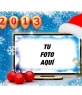 En esta tarjeta de navidad para felicitar el nuevo año 2013, tu fotografía estará