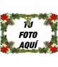 Marco para fotos con adornos de arbol de