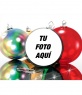 Postal de Navidad para poner tu foto en una bola de Navidad, muy divertido