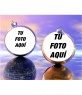 Divertido fotomontaje navideño en el que podrás poner dos fotos en unas bolas de