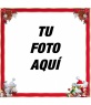 Marco de fotos para navidad, borde rojo