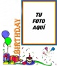 Postal de cumpleaños, adornos de fiesta personalizable.