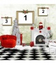 Marco para 3 fotos, casa en navidad