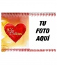 Marco para fotos de tarjeta de Navidad con un corazón en el que está escrito Merry