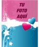 Postal de San Valentín de dos colores con corazones personalizable con una