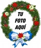 Marco para fotos con forma de adorno navideño redondo en el que podrás poner tu