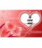 Postal de amor con forma de corazón para tu amado