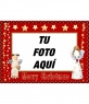 Marco para fotos de navidad con angelitos, y estrellas