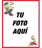 Postal para cumpleaños, borde rojo. Anuncio de cumpleaños.
