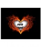 Marco para fotos con forma de corazón ardiendo en el que podrás poner tu foto de