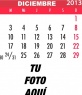 Calendario de Diciembre de 2013 para personalizar con tu foto online