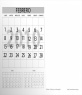 Plantilla calendario 2010, mes de Febrero