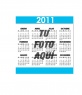 Calendario del 2011 en castellano, de colores blanco y Azul
