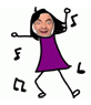 Pon tu cara en un cuerpo dibujado bailando