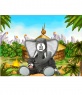 Pon una cara en este niño disfrazado de elefante