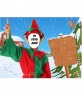 Fotomontaje de Elfo y cartel para enviar como tarjeta de navidad