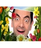 marco de fotos con dibujos de flores y