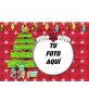 Postal de navidad personalizable con foto, arbol de navidad