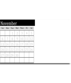 Plantilla para crear gratis tu calendario personalizable del mes de Noviembre de 2011