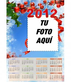 Calendario para poner tu foto del año 2012 en inglés