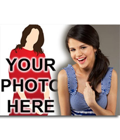 Fotomontaje con personajes famosos y populares. Sube tu foto y aparece junto con la cantante tejana, de Estados Unidos, Selena