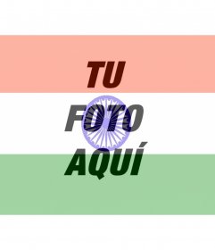 Plantilla de fotomontaje para pintar una cara o foto en transparencia con la bandera de India, solo tienes que subir la fotografía, editarla en linea y la podrás guardar o enviar a tus amigos por correo electrónico. 801