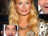 Paris Hilton presenta un CD con tu fotografía en la carátula en este fotomontaje,