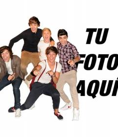 Fotomontaje con los componentes de One Direction