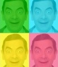 Cuadro de Pop Art personalizado con tu foto, colores verde, azul amarillo y rosa