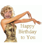Postal de cumpleaños happy Birthday Marilyn Monroe personalizable