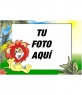 Marco para fotos infantil para poner tu foto, de león sonriente