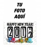 Postal de fiesta para poner tu foto, con un contador que llega al año 2012