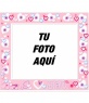Marco para fotos rosa con corazones
