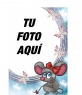 Marco para fotos, ratita enamorada para poner una foto de fondo, online