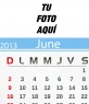 Calendario de Junio de 2013 personalizable con tu foto