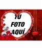 Ratoncito enamorado, postal para San Valentín personalizable con tu foto con el