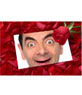 Pon una foto en una Carta de amor con una rosa y fondo de petalos de rosa