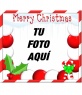 Marco para fotos de colores blanco y rojo efecto hielo