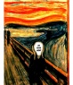 Fotomontaje de el famoso cuadro de Munch Scream