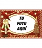 Postal de navidad de santa claus, antigua personalizable con foto