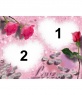 Postal para tu enamorado, rosa con corazón