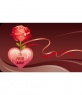 Marco para una foto con una rosa y un corazón