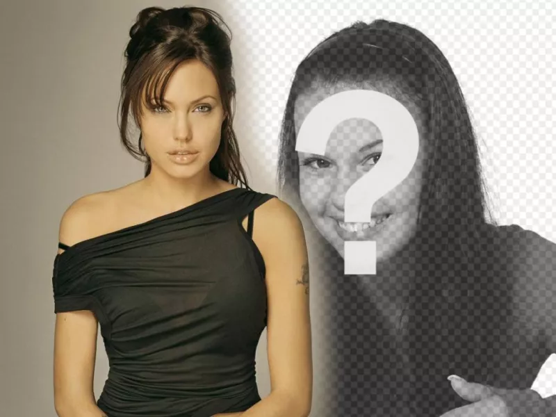 Fotomontaje con  Angelina Jolie para aparecer a su lado. ..