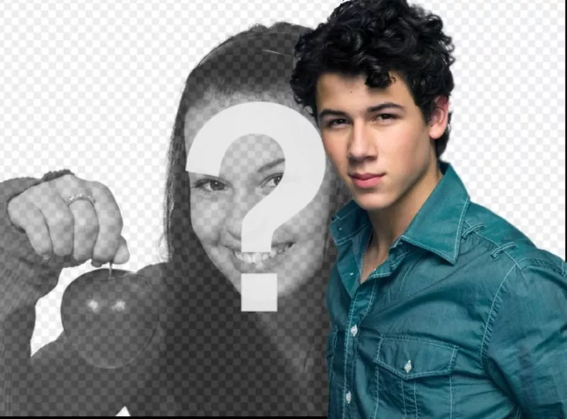 Haz un foto efecto junto con Nick Jonas. Fotomontaje junto con..