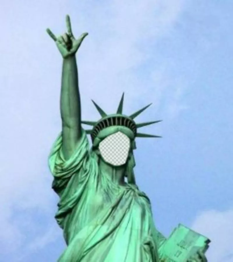 Fotomontaje en el que pondrás tu cara a esta peculiar Estatua de la libertad ..
