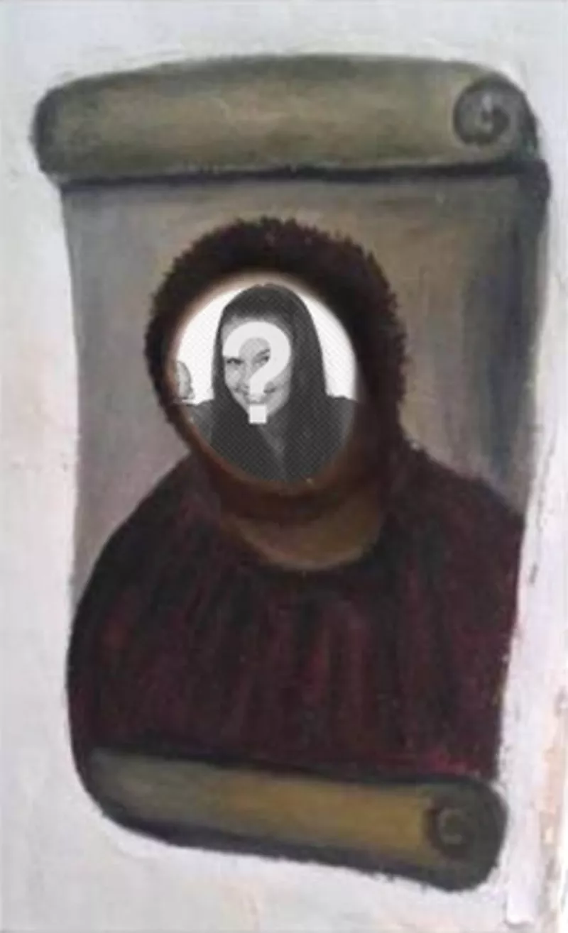 Fotomontaje de la restauración del Ecce Homo, (Cristo De Borja) para hacer con tu..