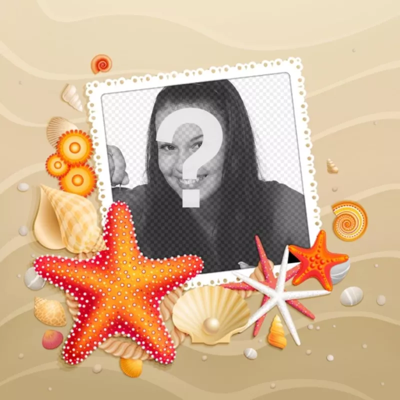 Personaliza tu avatar con un fondo de playa veraniego con estrellas de mar tanto para facebook como..