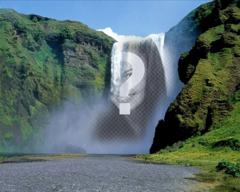 Fotomontajes con cascadas donde poner tu foto online. ..