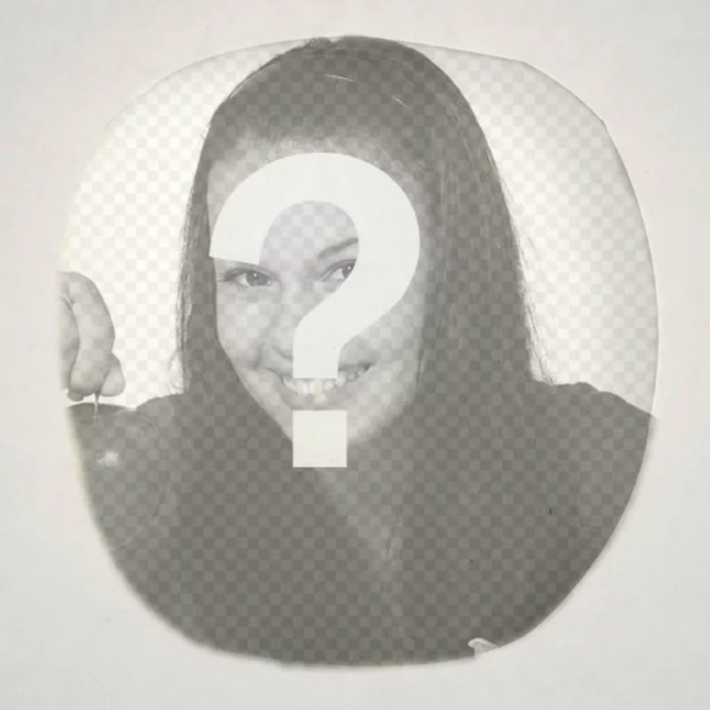 Marco de fotos redondo con textura de papel con un agujero en el centro y un filtro con papel..